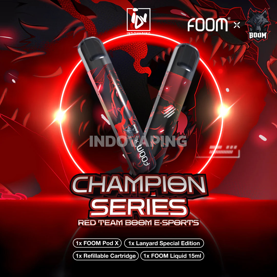 Pod Vapor Vape - Foom Champion Series Boom Red Team Bundling Liquid 15ml by Foom Lab